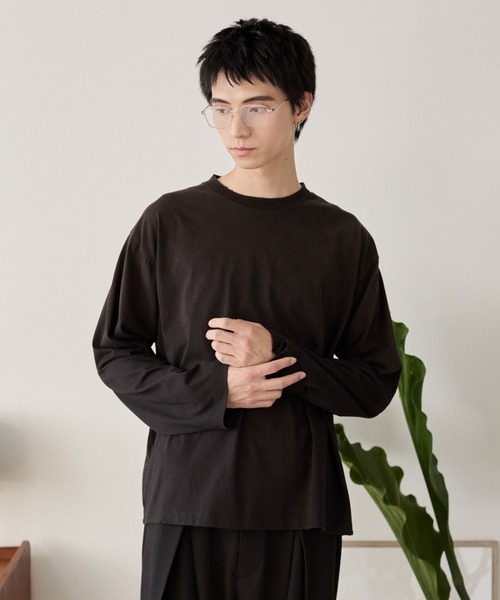 LUCY(ルーシー)の「LUCY/【25年秋冬新作】ルーズスプレーロンT(Tシャツ/カットソー・メンズ・オフホワイト/ブラック・MEDIUM/LARGE)」の7枚目の写真