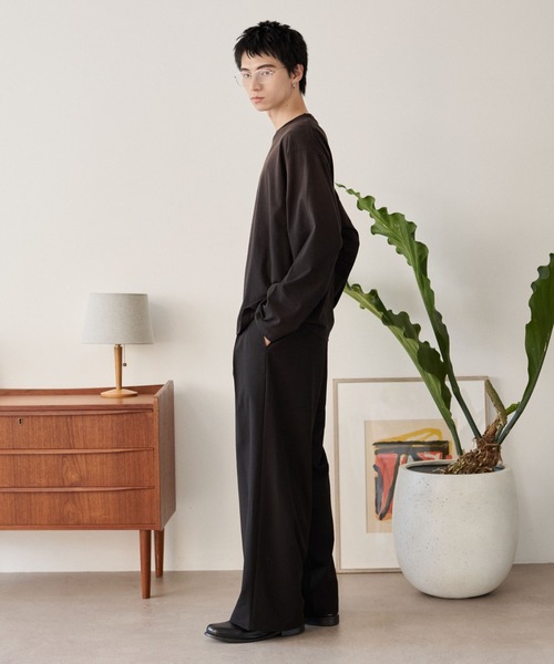 LUCY(ルーシー)の「LUCY/【25年秋冬新作】ルーズスプレーロンT(Tシャツ/カットソー・メンズ・オフホワイト/ブラック・MEDIUM/LARGE)」の16枚目の写真