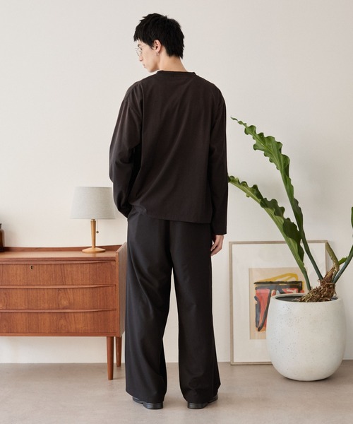 LUCY(ルーシー)の「LUCY/【25年秋冬新作】ルーズスプレーロンT(Tシャツ/カットソー・メンズ・オフホワイト/ブラック・MEDIUM/LARGE)」の17枚目の写真