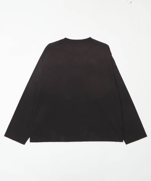 LUCY(ルーシー)の「LUCY/【25年秋冬新作】ルーズスプレーロンT(Tシャツ/カットソー・メンズ・オフホワイト/ブラック・MEDIUM/LARGE)」の9枚目の写真