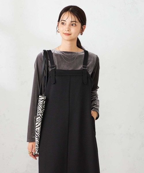 a.v.v(アーヴェヴェ)の「ギャザーベロアトップス(Tシャツ/カットソー・レディース・グレー・38)」の9枚目の写真