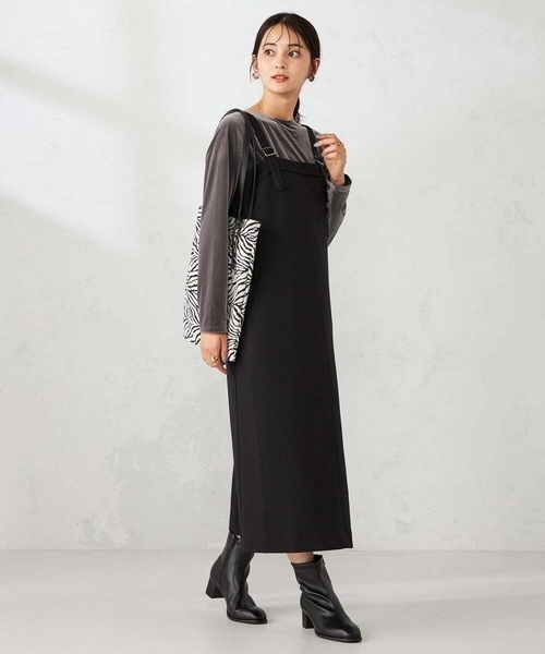a.v.v(アーヴェヴェ)の「ギャザーベロアトップス(Tシャツ/カットソー・レディース・グレー・38)」の3枚目の写真