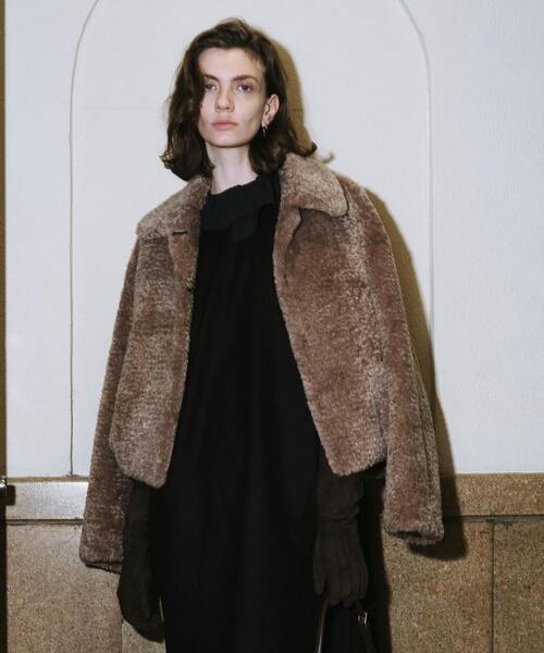 martinique(マルティニーク)の「フェイクファーブルゾン(ブルゾン・レディース・グレイッシュベージュ/ブラウン・FREE)」の12枚目の写真