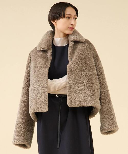 martinique(マルティニーク)の「フェイクファーブルゾン(ブルゾン・レディース・グレイッシュベージュ/ブラウン・FREE)」の13枚目の写真