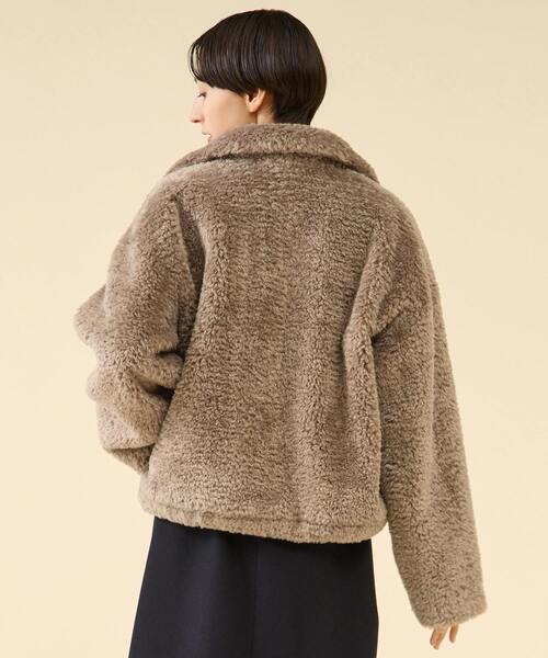 martinique(マルティニーク)の「フェイクファーブルゾン(ブルゾン・レディース・グレイッシュベージュ/ブラウン・FREE)」の15枚目の写真