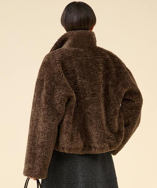 martinique(マルティニーク)の「フェイクファーブルゾン(ブルゾン・レディース・グレイッシュベージュ/ブラウン・FREE)」の8枚目の写真