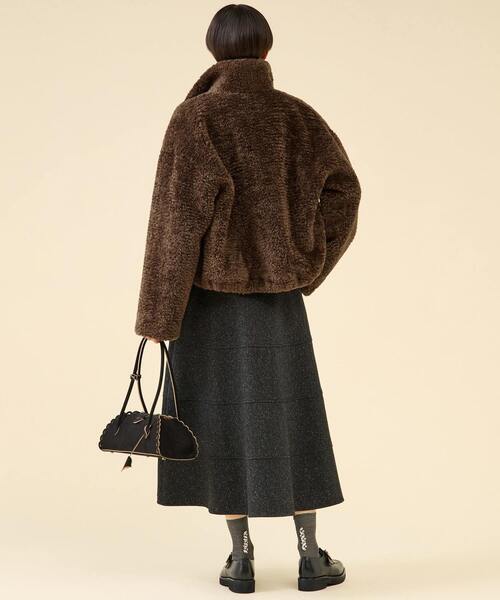 martinique(マルティニーク)の「フェイクファーブルゾン(ブルゾン・レディース・グレイッシュベージュ/ブラウン・FREE)」の11枚目の写真