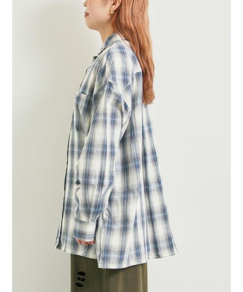 SM2（エスエムツー）の「オンブレチェック裾ドロストシャツ（シャツ/ブラウス・レディース・ブラック/イエロー/グリーン/ピンク/ネイビー・F）」の9枚目の写真