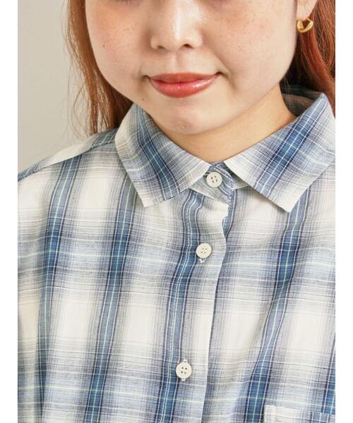 SM2（エスエムツー）の「オンブレチェック裾ドロストシャツ（シャツ/ブラウス・レディース・ブラック/イエロー/グリーン/ピンク/ネイビー・F）」の11枚目の写真