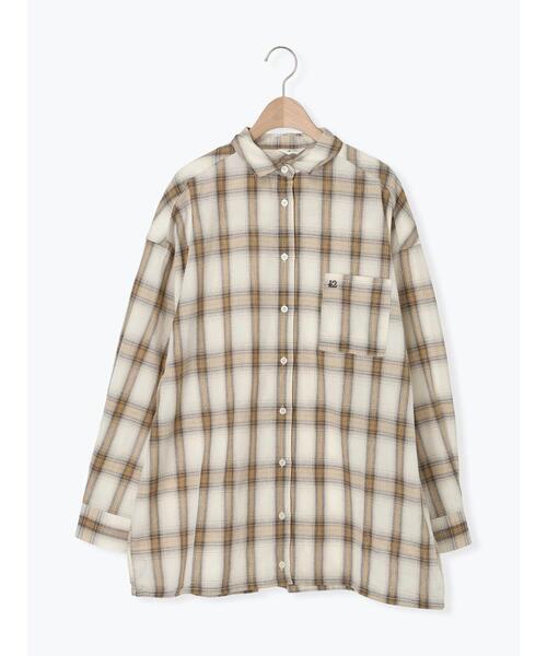 SM2（エスエムツー）の「オンブレチェック裾ドロストシャツ（シャツ/ブラウス・レディース・ブラック/イエロー/グリーン/ピンク/ネイビー・F）」の19枚目の写真