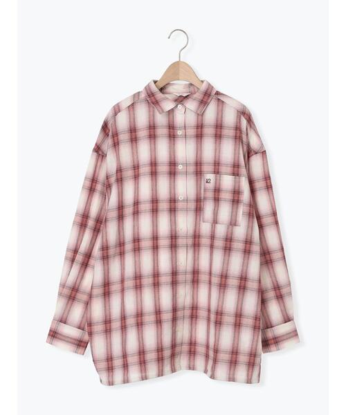 SM2（エスエムツー）の「オンブレチェック裾ドロストシャツ（シャツ/ブラウス・レディース・ブラック/イエロー/グリーン/ピンク/ネイビー・F）」の20枚目の写真