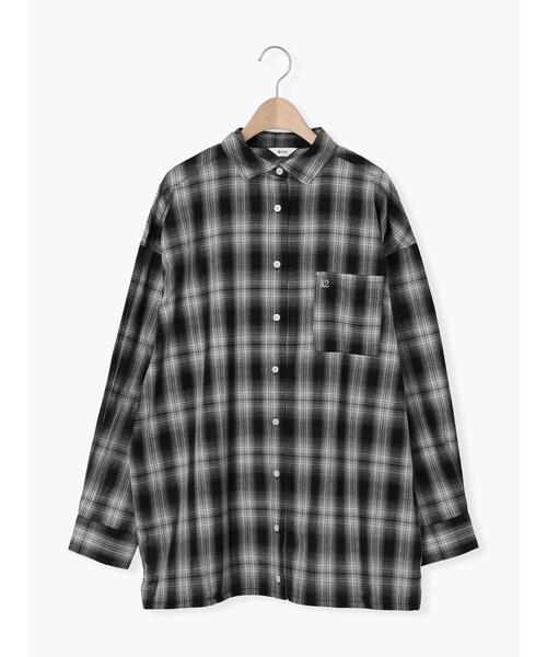 SM2（エスエムツー）の「オンブレチェック裾ドロストシャツ（シャツ/ブラウス・レディース・ブラック/イエロー/グリーン/ピンク/ネイビー・F）」の21枚目の写真