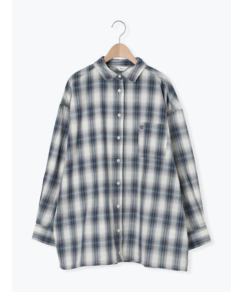 SM2（エスエムツー）の「オンブレチェック裾ドロストシャツ（シャツ/ブラウス・レディース・ブラック/イエロー/グリーン/ピンク/ネイビー・F）」の22枚目の写真