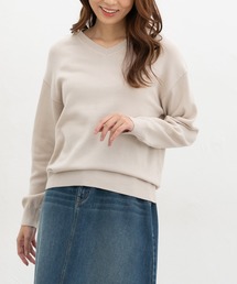 【ハニぽか・ダイナホット・ウォッシャブル】あったかVネックニット