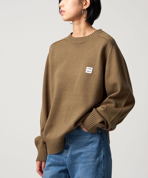 CITEN（シテン）の「＜CITEN＞ミドルゲージクルーネックニット（ニット/セーター・メンズ・モカ/ネイビー/ダークグレー/ブラック・L/M）」の4枚目の写真