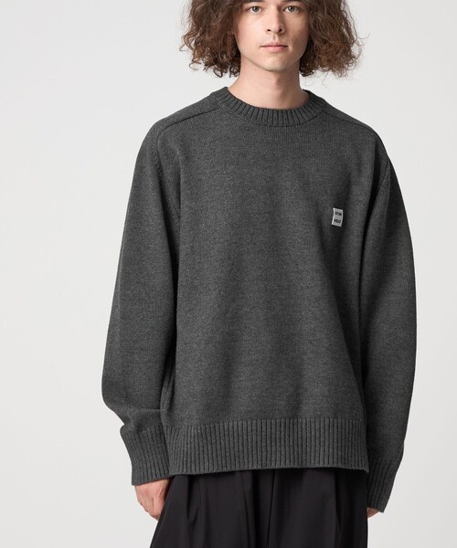 みーたん　Cニット　グレー CITEN＞ミドルゲージクルーネックニット（ニット/セーター）｜CITEN