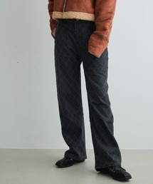 キルティングステッチワイドデニムパンツ Quilted Stitch Wide Denim Pants