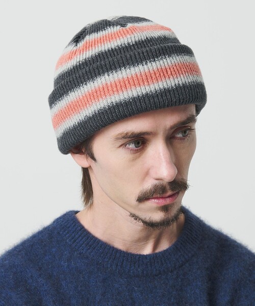 RACAL（ラカル）の「【別注】＜Racal＞2WAY ニット キャップ（ニットキャップ/ビーニー・メンズ・ネイビー/グレー系/ブラック・FREE）」の5枚目の写真