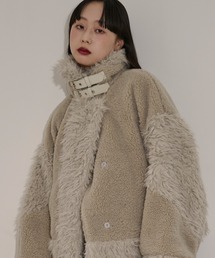 Ezick | docking faux fur coat ボアドッキングフォックスファーコート(ブルゾン)