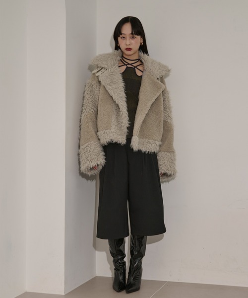 ジャケット・アウター akio docking blouson with fur akio docking blouson with fur Reversible Fur Zip-Up – Amaurosis