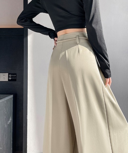 ReRe(リリ)の「プリーツ風ワイドパンツ(その他パンツ・レディース・ベージュ/グレー/ブラック・MEDIUM/LARGE/X-LARGE)」の19枚目の写真