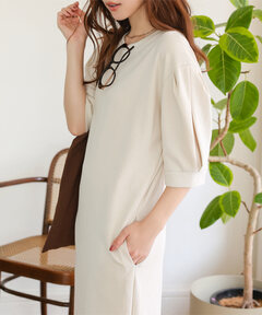 セール】ニットドッキングバルーンワンピース（ワンピース）｜LILY