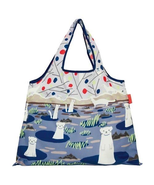 BACKYARD FAMILY(バックヤードファミリー)の「DJQECOBAG デザイナーズコラボ ショッピングバック(エコバッグ/サブバッグ・レディース・ライトオレンジ系1/ブルー系2/ピンク系1/イエロー系1/ブルー系3/ブルー系1/ブルー系4・FREE)」の3枚目の写真