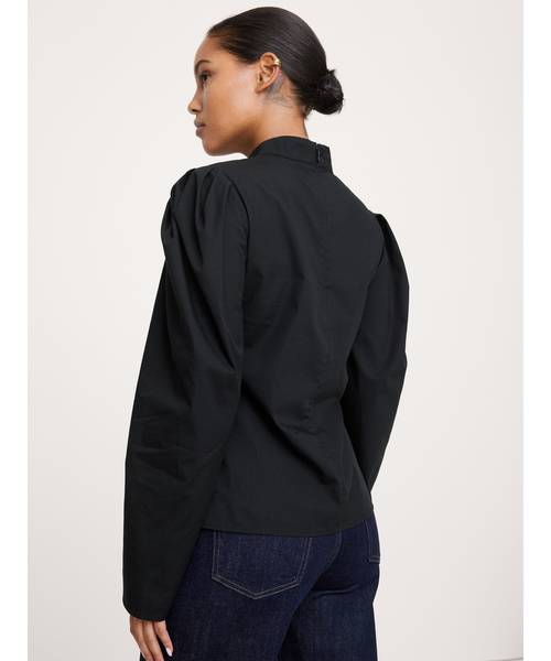 Banana Republic（バナナリパブリック）の「ストレッチ コットン パフスリーブ トップス（シャツ/ブラウス・レディース・ブラック/アイボリー・M/XS/S/L）」の6枚目の写真