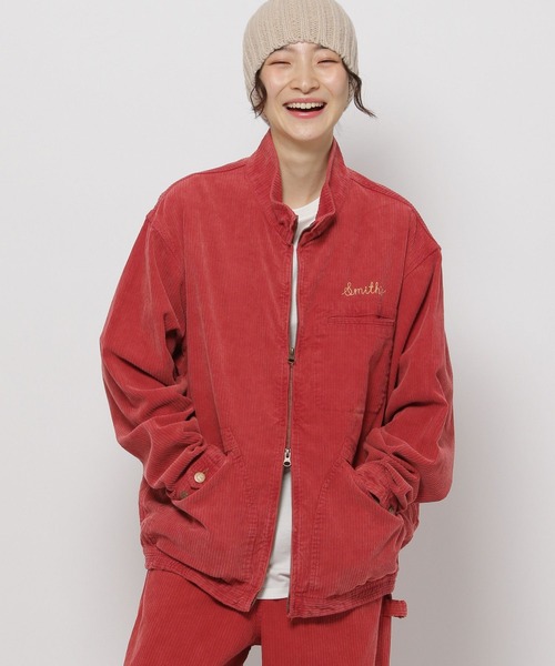 SMITH'S（スミス）の「【SMITH'S AMERICAN(スミス アメリカン)】別注 スタンドZIPジャケット（ブルゾン・レディース・レッド/ライトブラウン/ブルー・MEDIUM/LARGE）」の3枚目の写真