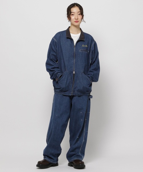 SMITH'S（スミス）の「【SMITH'S AMERICAN(スミス アメリカン)】別注 スタンドZIPジャケット（ブルゾン・レディース・レッド/ライトブラウン/ブルー・MEDIUM/LARGE）」の7枚目の写真