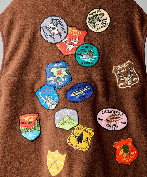 Work of Art Kendai(ワークオブアートケンダイ)の「【 Work of Art Kendai / ワークオブアート ケンダイ 】Fleece Vest(ベスト・メンズ・レッド/ブラウン・X-LARGE/LARGE/MEDIUM)」の6枚目の写真