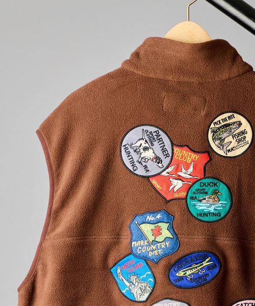 Work of Art Kendai(ワークオブアートケンダイ)の「【 Work of Art Kendai / ワークオブアート ケンダイ 】Fleece Vest(ベスト・メンズ・レッド/ブラウン・X-LARGE/LARGE/MEDIUM)」の5枚目の写真