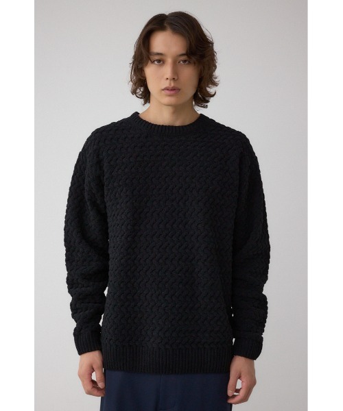 バスケット編みマットモールニット（ニット/セーター）｜AZUL BY