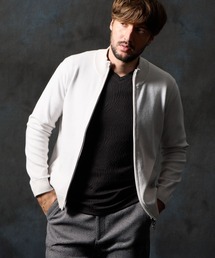 HIDEAWAYS NICOLE | ミラノリブ　スタンドニットブルゾン(カーディガン/ボレロ)