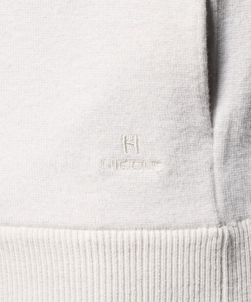 HIDEAWAYS NICOLE(ハイダウェイニコル)の「ミラノリブ スタンドニットブルゾン(カーディガン/ボレロ・メンズ・ブラック/ライトグレー/ベージュ/ターコイズブルー・MEDIUM/X-LARGE/LARGE)」の10枚目の写真