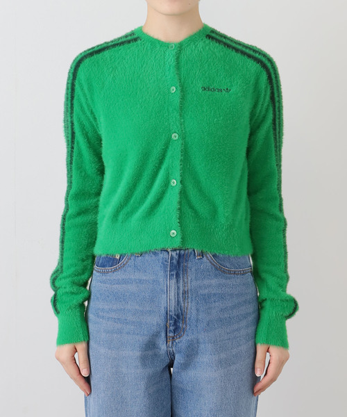 adidas(アディダス)の「adidas / アディダス FLUFFY CARDIGAN(カーディガン/ボレロ・レディース・ネイビー/グリーン・SMALL)」の1枚目の写真