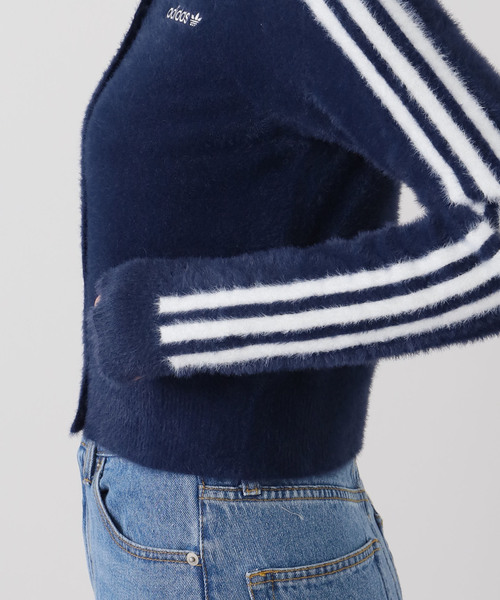 adidas(アディダス)の「adidas / アディダス FLUFFY CARDIGAN(カーディガン/ボレロ・レディース・ネイビー/グリーン・SMALL)」の6枚目の写真