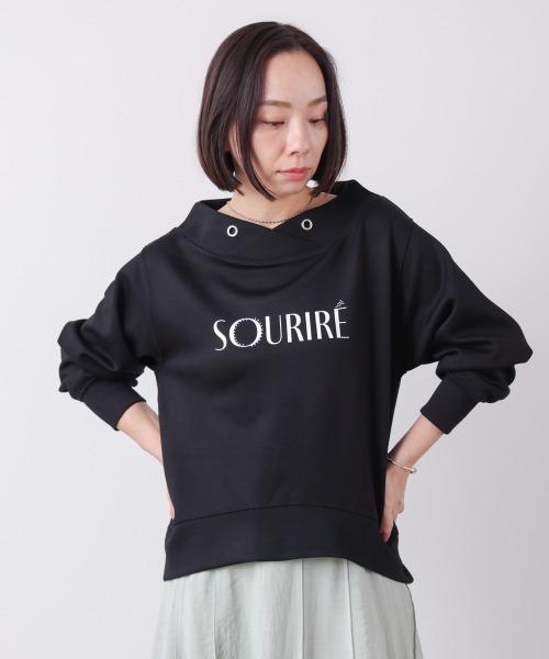 Bou Jeloud（ブージュルード）の「パウンドストレッチロゴプリントプルオーバー（スウェット・レディース・ブラック/グレイッシュベージュ/ピンク・FREE）」の18枚目の写真