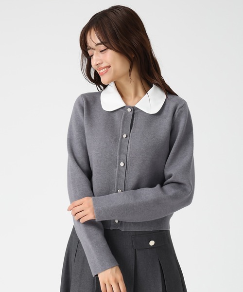 MISCH MASCH（ミッシュマッシュ）の「一部店舗限定 2025秋冬新作 3way衿×タイ付きビジュ釦カーディガン（カーディガン/ボレロ・レディース・グレー/ブラック/ベージュ・ﾌﾘ-）」の19枚目の写真