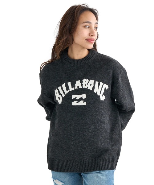BILLABONG（ビラボン）の「BILLABONG レディース ARCH LOGO JQ CREW SW セーター 【2025年秋冬モデル】 @autumn/ビラボンフリントロゴ刺繍プルオーバークルーネックニットセーター（ニット/セーター・レディース・ブラック/アイボリー/ホワイト系その他・MEDIUM）」の10枚目の写真