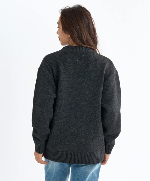 BILLABONG（ビラボン）の「BILLABONG レディース ARCH LOGO JQ CREW SW セーター 【2025年秋冬モデル】 @autumn/ビラボンフリントロゴ刺繍プルオーバークルーネックニットセーター（ニット/セーター・レディース・ブラック/アイボリー/ホワイト系その他・MEDIUM）」の11枚目の写真