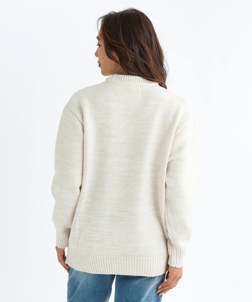 BILLABONG（ビラボン）の「BILLABONG レディース ARCH LOGO JQ CREW SW セーター 【2025年秋冬モデル】 @autumn/ビラボンフリントロゴ刺繍プルオーバークルーネックニットセーター（ニット/セーター・レディース・ブラック/アイボリー/ホワイト系その他・MEDIUM）」の4枚目の写真