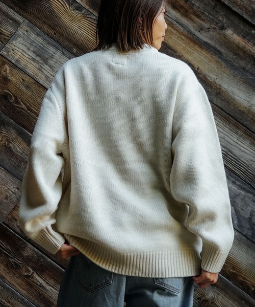BILLABONG（ビラボン）の「BILLABONG レディース ARCH LOGO JQ CREW SW セーター 【2025年秋冬モデル】 @autumn/ビラボンフリントロゴ刺繍プルオーバークルーネックニットセーター（ニット/セーター・レディース・ブラック/アイボリー/ホワイト系その他・MEDIUM）」の16枚目の写真