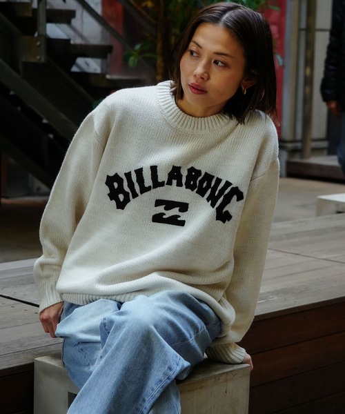 BILLABONG（ビラボン）の「BILLABONG レディース ARCH LOGO JQ CREW SW セーター 【2025年秋冬モデル】 @autumn/ビラボンフリントロゴ刺繍プルオーバークルーネックニットセーター（ニット/セーター・レディース・ブラック/アイボリー/ホワイト系その他・MEDIUM）」の18枚目の写真