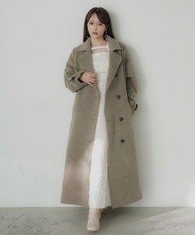 Elishe | 2WAYシャギースタンドカラーコート(ステンカラーコート)