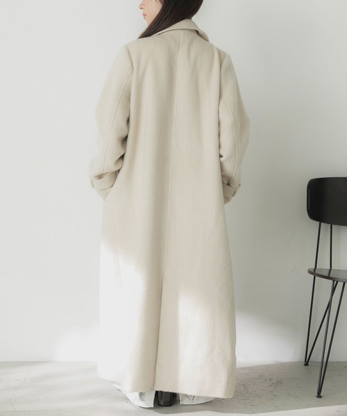 Elishe(エリシェ)の「2WAYシャギースタンドカラーコート(ステンカラーコート・レディース・チャコールグレー/ブラウン/アイボリー・0/1)」の16枚目の写真