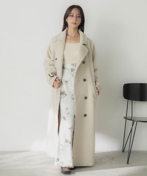 Elishe（エリシェ）の「2WAYシャギースタンドカラーコート（ステン