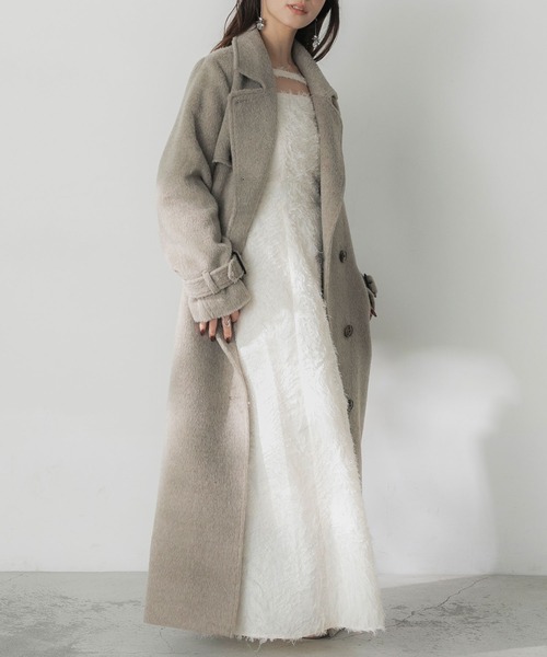 Elishe（エリシェ）の「2WAYシャギースタンドカラーコート（ステン