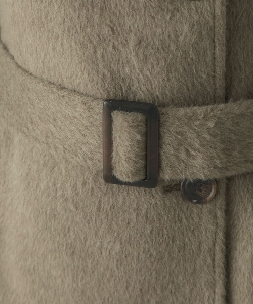 Elishe(エリシェ)の「2WAYシャギースタンドカラーコート(ステンカラーコート・レディース・チャコールグレー/ブラウン/アイボリー・0/1)」の21枚目の写真