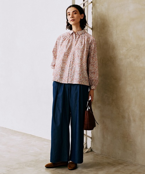 LA MARINE FRANCAISE（マリン フランセーズ）の「起毛デニムワイドパンツ（その他パンツ・レディース・ネイビー/ブルー・0/1）」の5枚目の写真